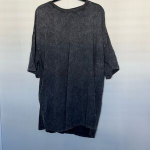 Black Acid Wash Oversized T-Shirt